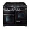 Falcon Classic Deluxe 110cm Dual Fuel Range Cooker Black And Chrome CDL110DFBL CH