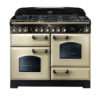 Falcon Classic Deluxe 110cm Dual Fuel Range Cooker Cream And Brass CDL110DFCR BR