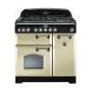 Falcon Classic Deluxe 90cm Dual Fuel Range Cooker Cream And Chrome CDL90DFCR CH