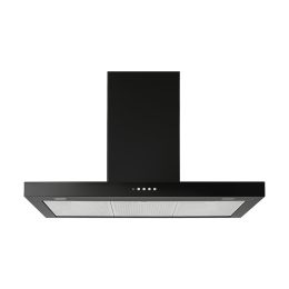 BLACK 90CM INFUSION CANOPY RANGEHOOD