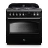 Falcon Classic FX 90cm Dual Fuel Range Cooker Black and Chrome CLA90FXDFBLCH