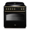 Falcon Classic FX 90cm Induction Range Cooker Black and Brass CLA90FXEIBLBR